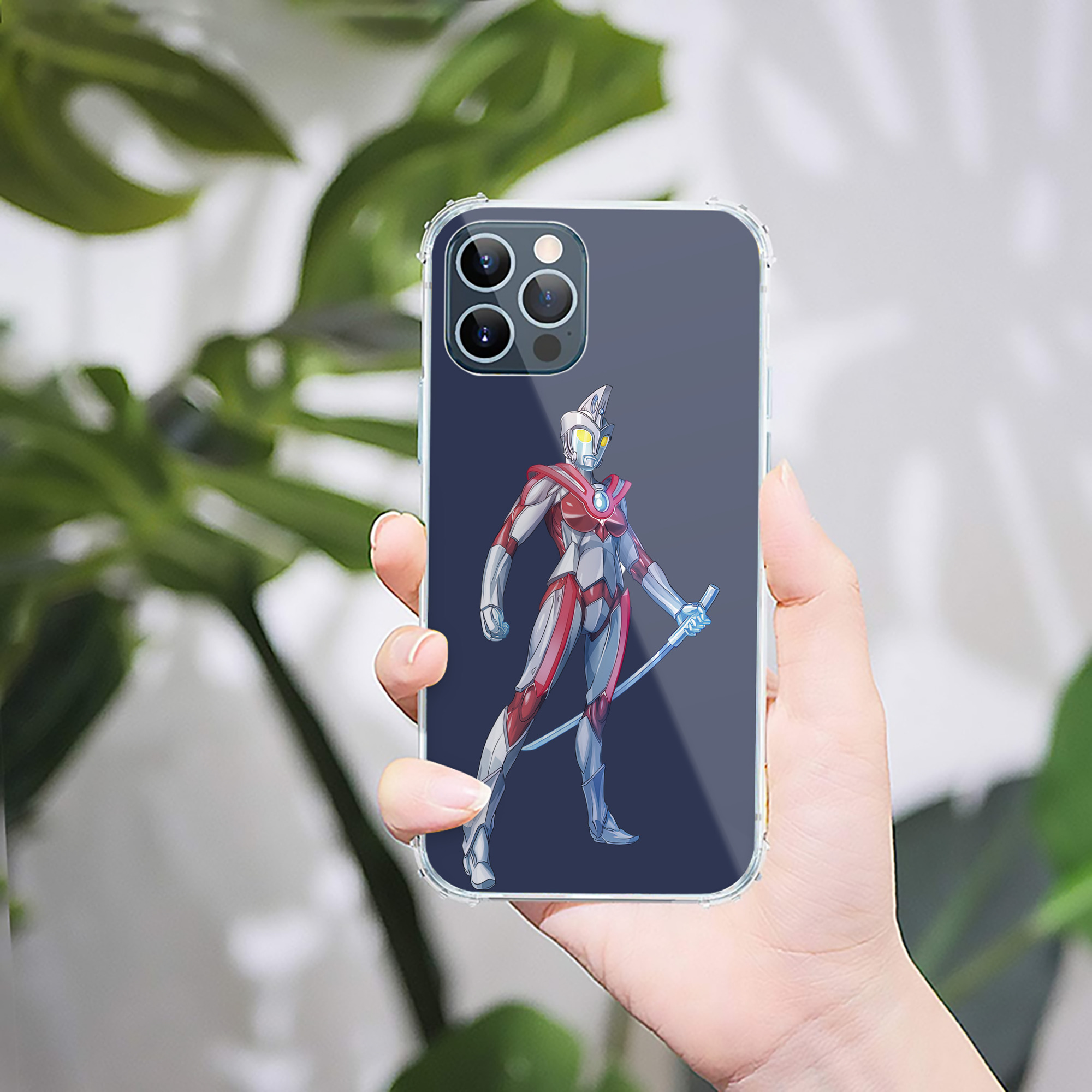 （画像用） ウルトラマン Ultraman 【iPhone 12シリーズ対応】透明スマホケース（クリアソフトケース）